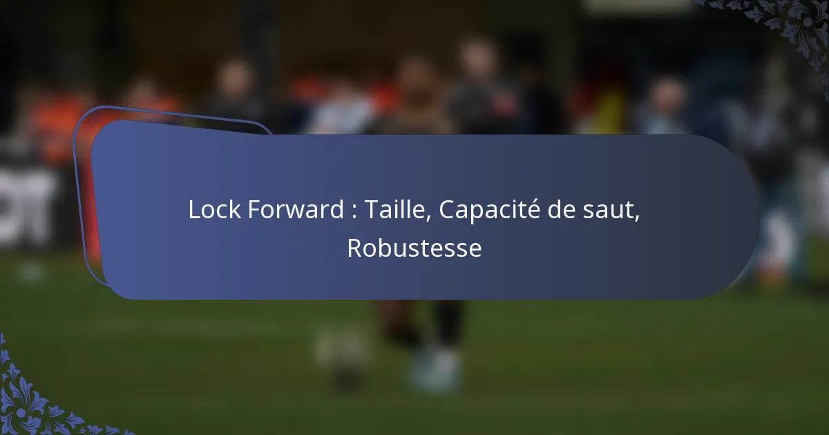 Lock Forward : Taille, Capacité de saut, Robustesse